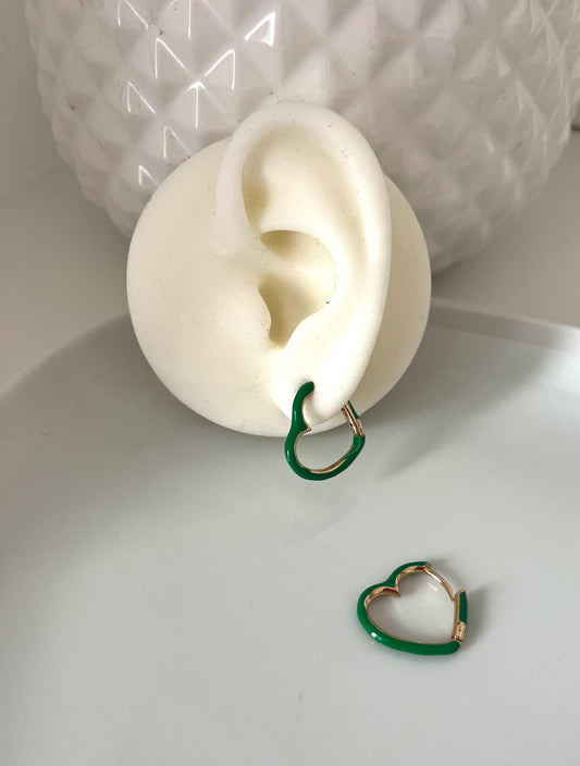 Boucles d’oreilles Love Vert